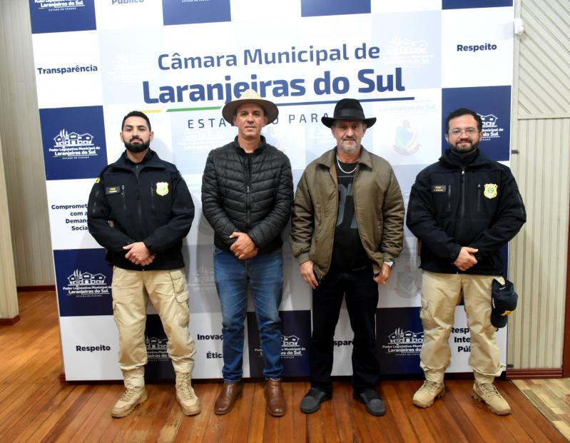 Presidente e vice recebem visita do novo chefe do Entreposto da PRF em Laranjeiras do Sul